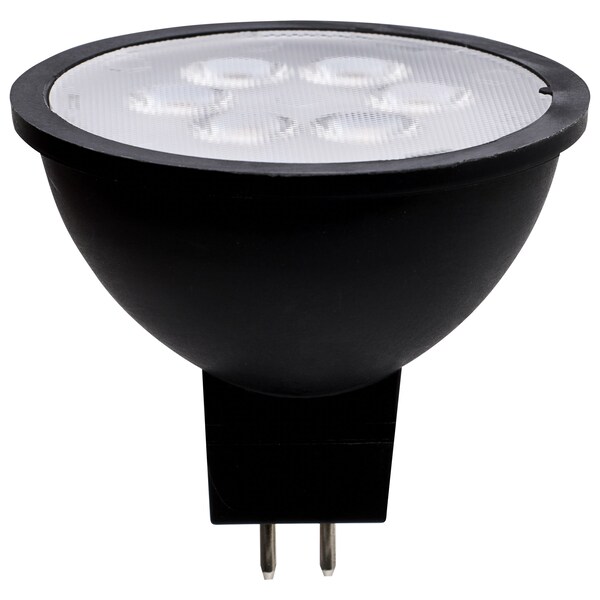 4.5 Watt MR16 LED - Black Finish - 3000K - GU5.3 Base - 360 Lumens - 12 Volt - Hologen